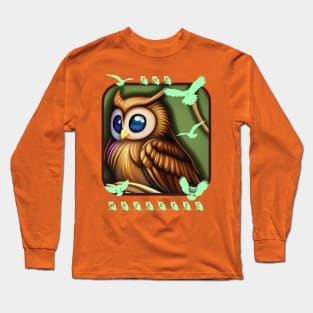 The Majestic Brown Owl Long Sleeve T-Shirt